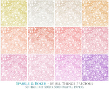 Load image into Gallery viewer, BOKEH SPARKLES Digital Papers - FREE DOWNLOAD
