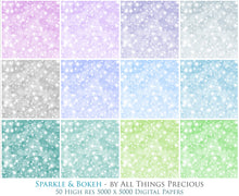 Load image into Gallery viewer, BOKEH SPARKLES Digital Papers - FREE DOWNLOAD
