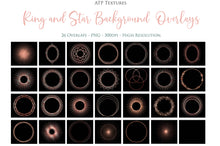 Load image into Gallery viewer, STUDIO RING &amp; STAR - ROSE GOLD - Background Digital Overlays
