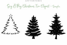 Load image into Gallery viewer, SVG &amp; PNG CHRISTMAS TREE Clipart / Digital Overlays
