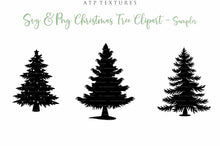 Load image into Gallery viewer, SVG &amp; PNG CHRISTMAS TREE Clipart / Digital Overlays
