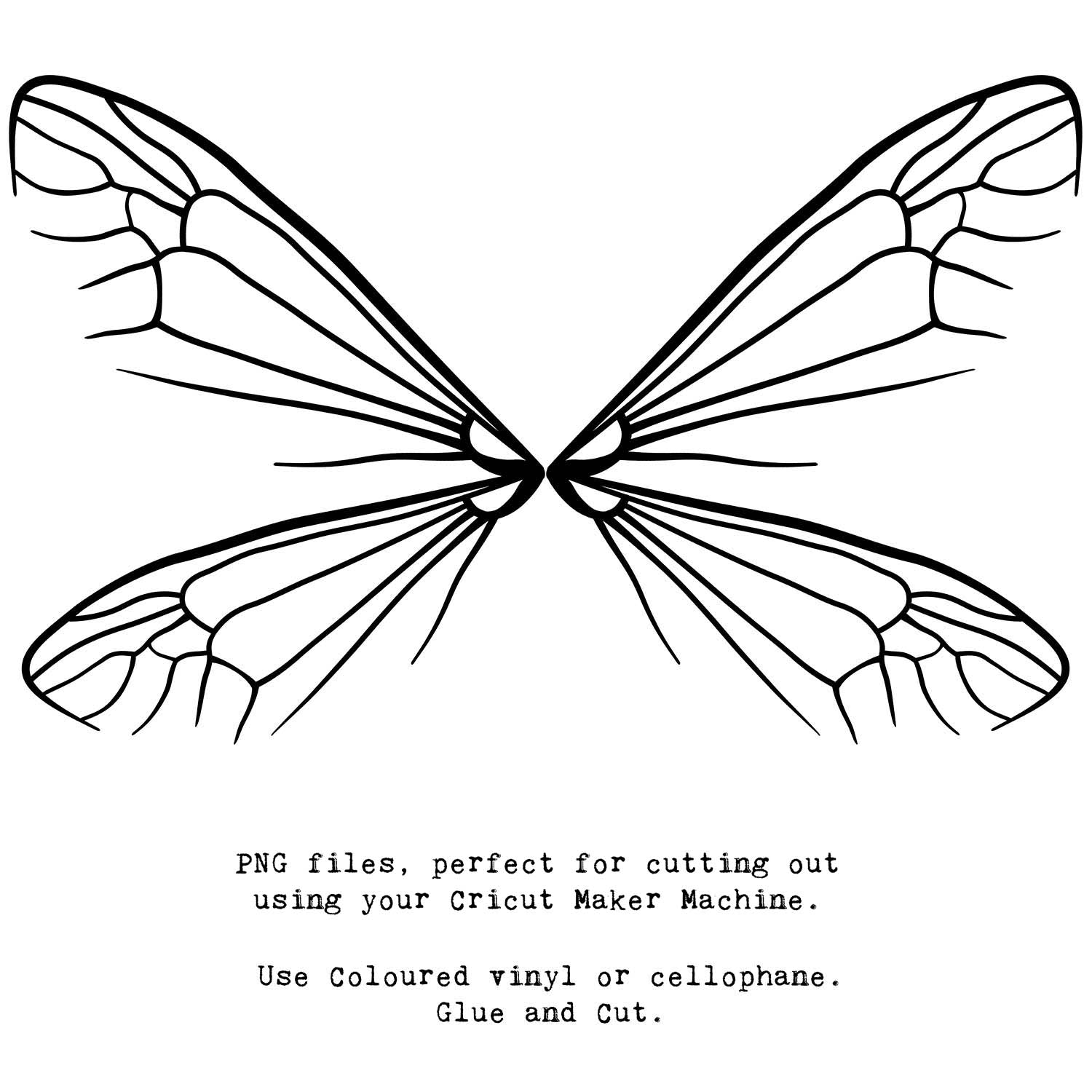 SVG & PNG Fairy Wing files for Cricut or Silhouette Cameo Cutting Machine. To create wearable fairy wings, in adult or children sizes.  Use this clipart design for Halloween Costumes, Fantasy or Cosplay or photography. These are Individual Wing Pieces, for you to cut and assemble. This is a digital product. 