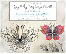 Load image into Gallery viewer, SVG FAIRY WINGS for CRICUT - Set 49
