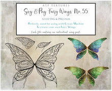 Load image into Gallery viewer, SVG FAIRY WINGS for CRICUT - Set 55
