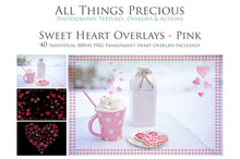 Load image into Gallery viewer, SWEET HEART BOKEH Digital Overlays FREE DOWNLOAD
