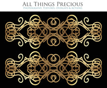 Load image into Gallery viewer, SWIRLY GOLD BORDERS set 2 - Clipart
