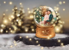 Load image into Gallery viewer, PSD Template - SNOW GLOBE DIGITAL BACKGROUND - Set 2
