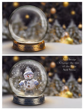 Load image into Gallery viewer, PSD Template - SNOW GLOBE DIGITAL BACKGROUND - Set 3
