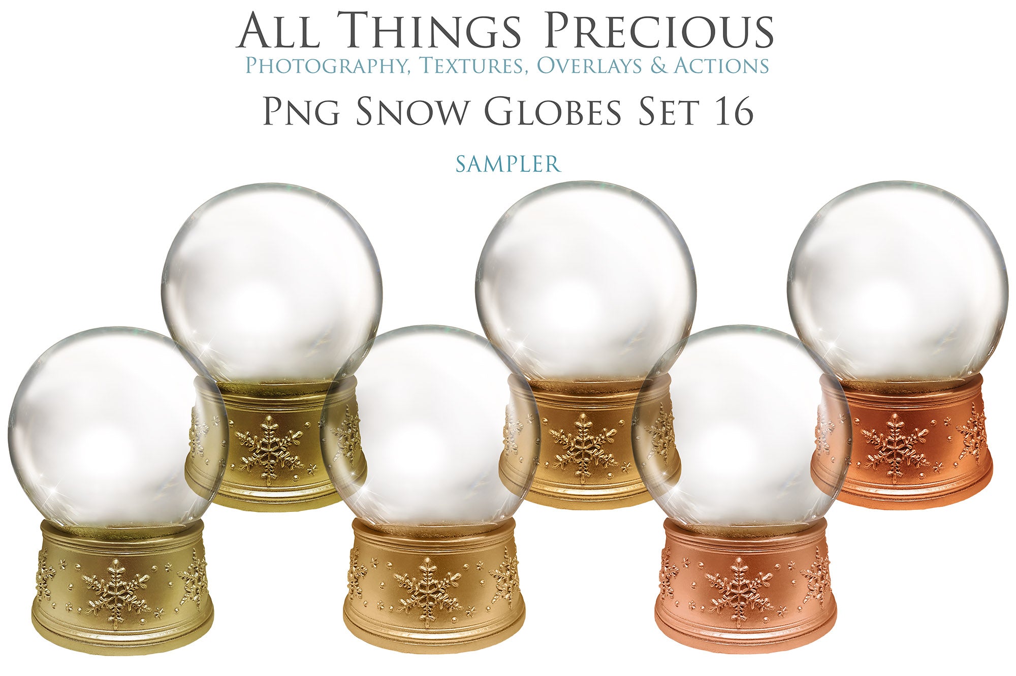 SNOW GLOBE Png Digital Overlays and PSD Template No. 12