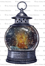 Load image into Gallery viewer, SNOW GLOBE Png Digital Overlays and PSD Template No. 18
