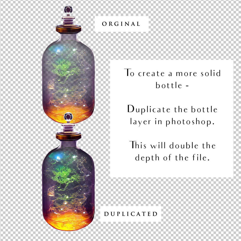 WIZARD POTION BOTTLES - Set 1 - Digital Overlays