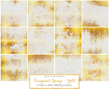 Load image into Gallery viewer, GRUNGE GOLD - Transparent Digital Papers
