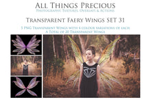 Load image into Gallery viewer, 20 Png FAIRY WING Overlays Set 31

