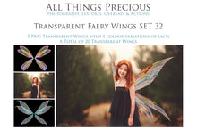 Load image into Gallery viewer, 20 Png FAIRY WING Overlays Set 32
