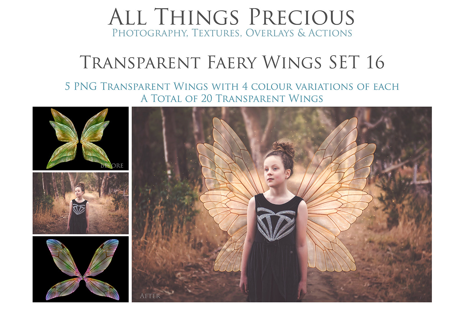 Digital Fairy Wings Overlays clipart. Png transparent see through files for photoshop. Butterfly Angel, Color, Print Photography editing. High resolution, 300dpi. Printable, Photography Graphic design assets, add on stock resources. Magical Scrapbooking design. Faery Photographer edit. Colorful Big Bundle. ATP Textures