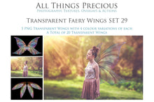 Load image into Gallery viewer, 20 Png FAIRY WING Overlays Set 29
