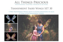 Load image into Gallery viewer, 20 Png FAIRY WING Overlays Set 30
