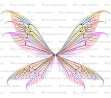 Load image into Gallery viewer, 25 Png MULTICOLOURED FAIRY WING Overlays Set 2
