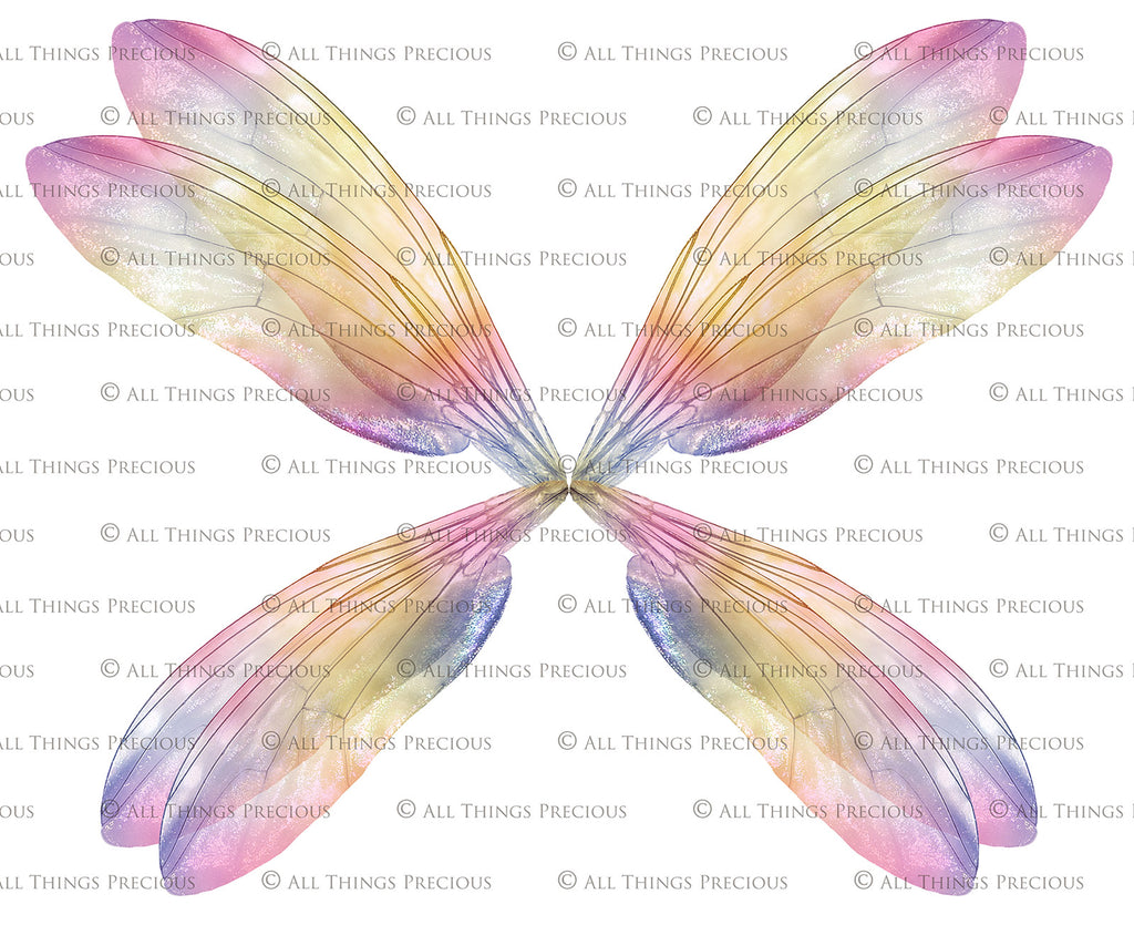 Digital Fairy Wings Overlays clipart. Png transparent see through files for photoshop. Butterfly Angel, Color, Print Photography editing. High resolution, 300dpi. Printable, Photography Graphic design assets, add on stock resources. Magical Scrapbooking design. Faery Photographer edit. Colorful Big Bundle. ATP Textures