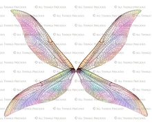 Load image into Gallery viewer, Digital Overlays for Photographers, Graphic design, scrapbooking and creatives.. Fairy Wings. High resolution, fine art digital assets for creating fantasy art.  Png overlay with transparent background. Magical Edit. Png Photo editing art assets.
