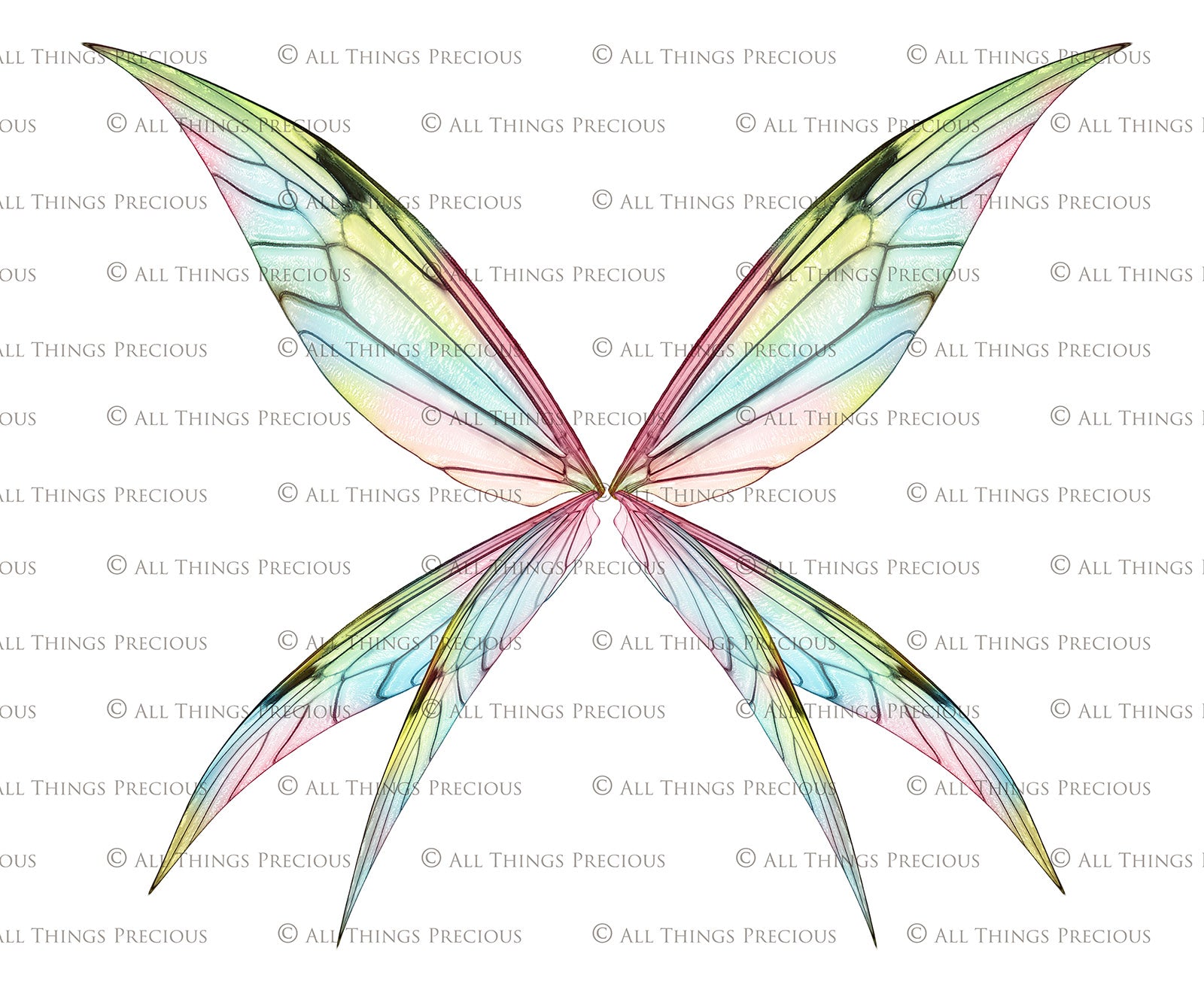 Digital Overlays for Photographers, Graphic design, scrapbooking and creatives.. Fairy Wings. High resolution, fine art digital assets for creating fantasy art.  Png overlay with transparent background. Magical Edit. Png Photo editing art assets.