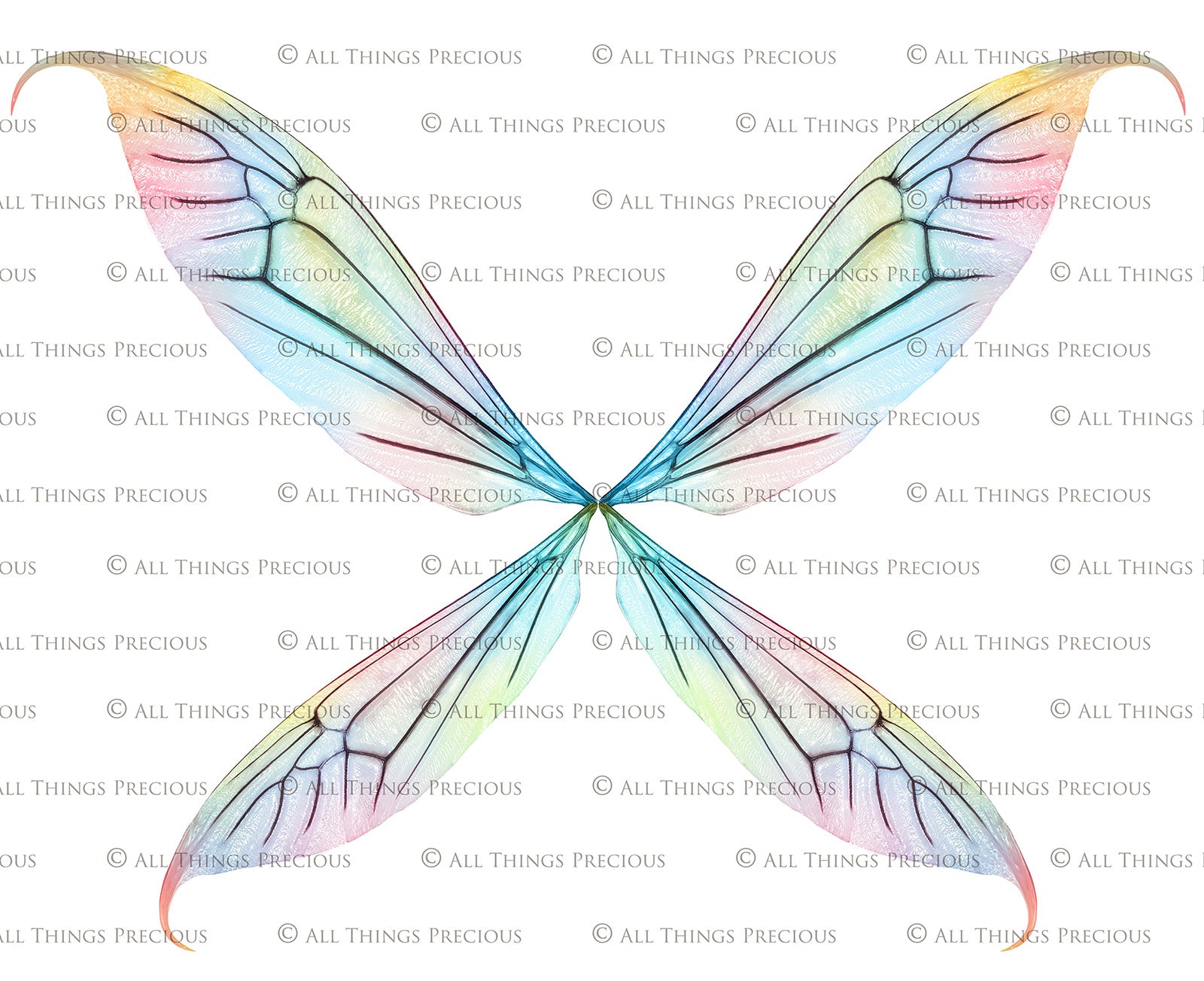 Digital Overlays for Photographers, Graphic design, scrapbooking and creatives.. Fairy Wings. High resolution, fine art digital assets for creating fantasy art.  Png overlay with transparent background. Magical Edit. Png Photo editing art assets.
