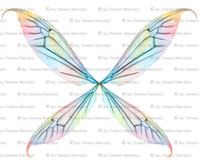 Load image into Gallery viewer, Digital Overlays for Photographers, Graphic design, scrapbooking and creatives.. Fairy Wings. High resolution, fine art digital assets for creating fantasy art.  Png overlay with transparent background. Magical Edit. Png Photo editing art assets.
