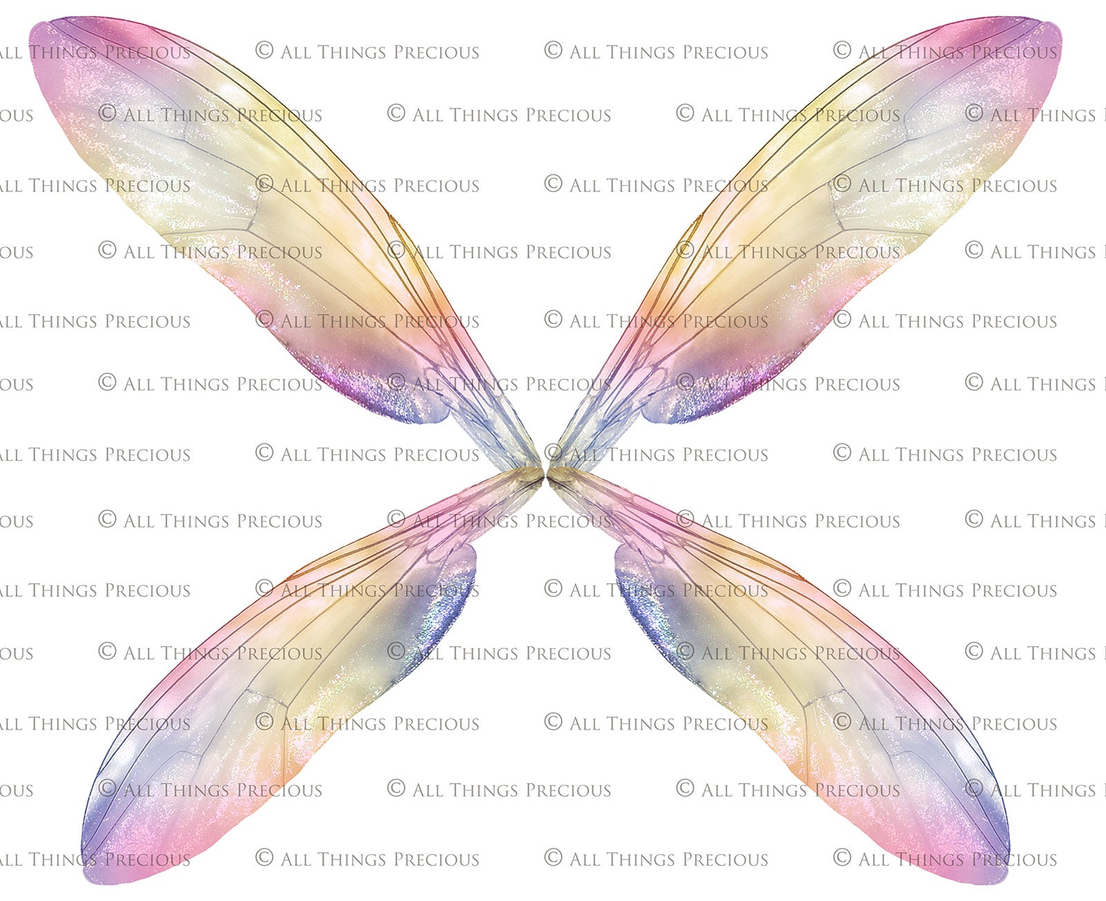 Digital Overlays for Photographers, Graphic design, scrapbooking and creatives.. Fairy Wings. High resolution, fine art digital assets for creating fantasy art.  Png overlay with transparent background. Magical Edit. Png Photo editing art assets.