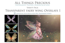 Load image into Gallery viewer, 30 Png FAIRY WING Overlays - VARIETY BUNDLE 1
