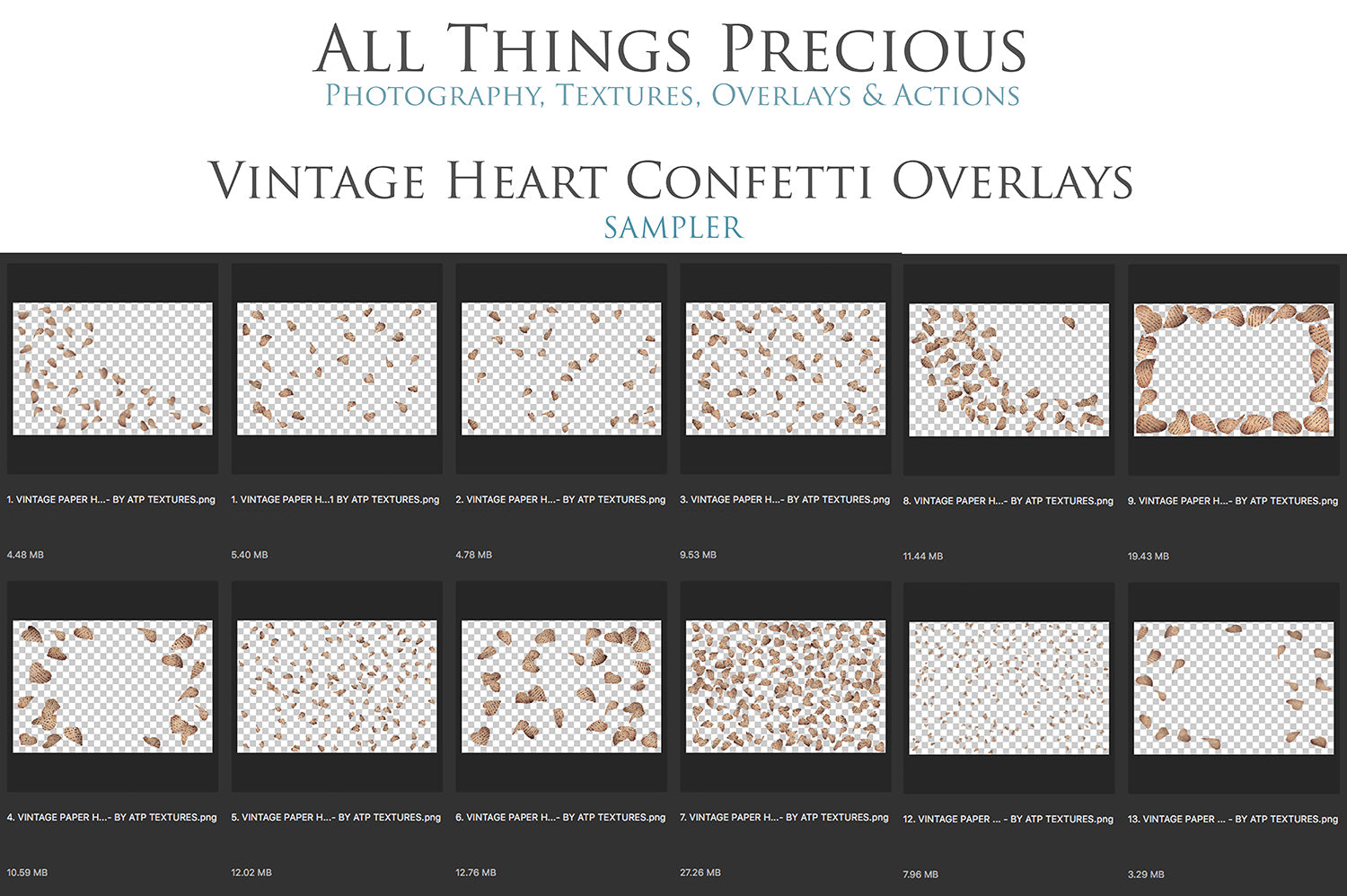 Png heart clipart, Png heart confetti, Overlays for photographers, Photoshop Overlay, digital edits, photoshop, High resolution, ATP textures.