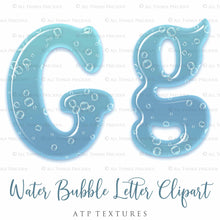 Load image into Gallery viewer, Water Bubble LETTERS &amp; NUMBERS - Clipart

