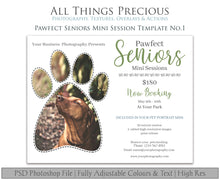 Load image into Gallery viewer, PAWFECT SENIORS PAWTRAIT MINI SESSION - PSD Template No. 3
