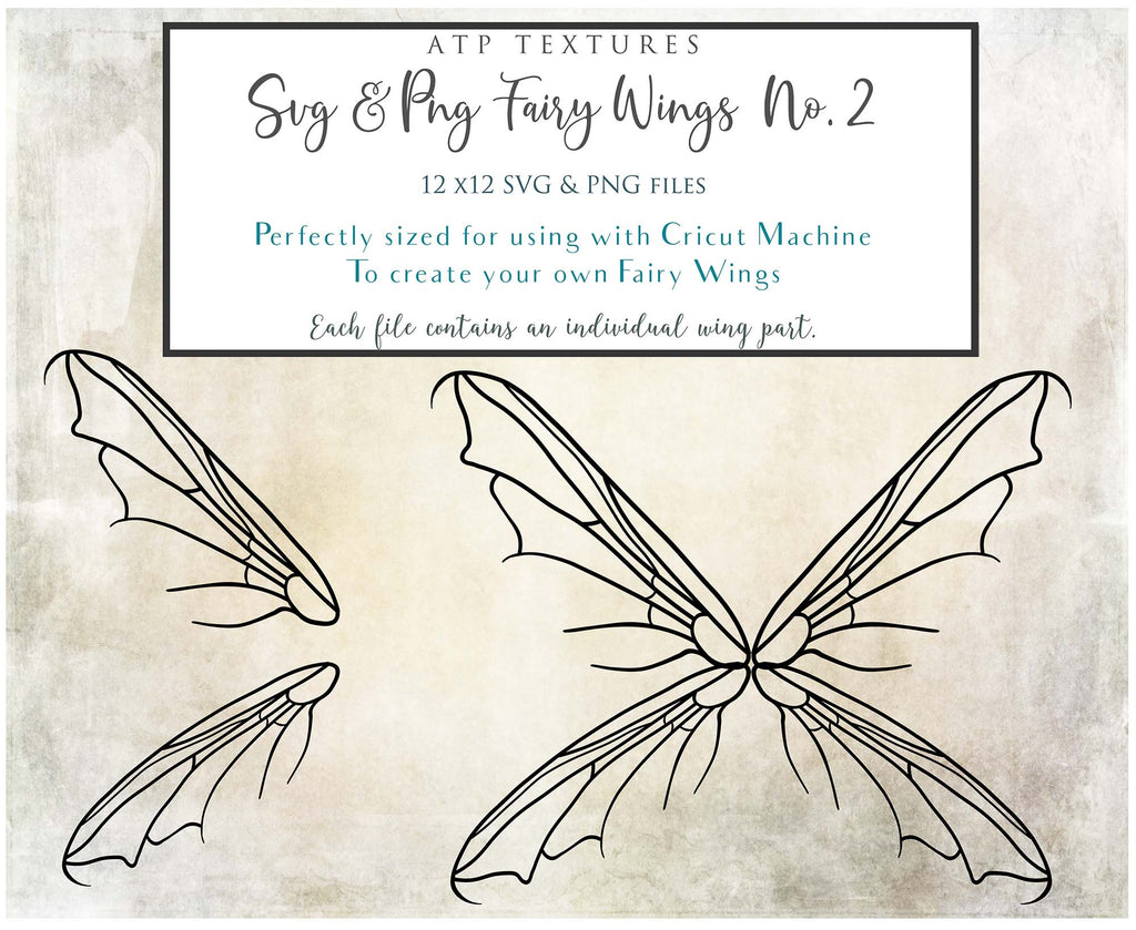 SVG & PNG Fairy Wing files for Cricut or Silhouette Cameo Cutting Machine. To create wearable fairy wings, in adult or children sizes.  Use this clipart design for Halloween Costumes, Fantasy or Cosplay or photography. These are Individual Wing Pieces, for you to cut and assemble. This is a digital product. 