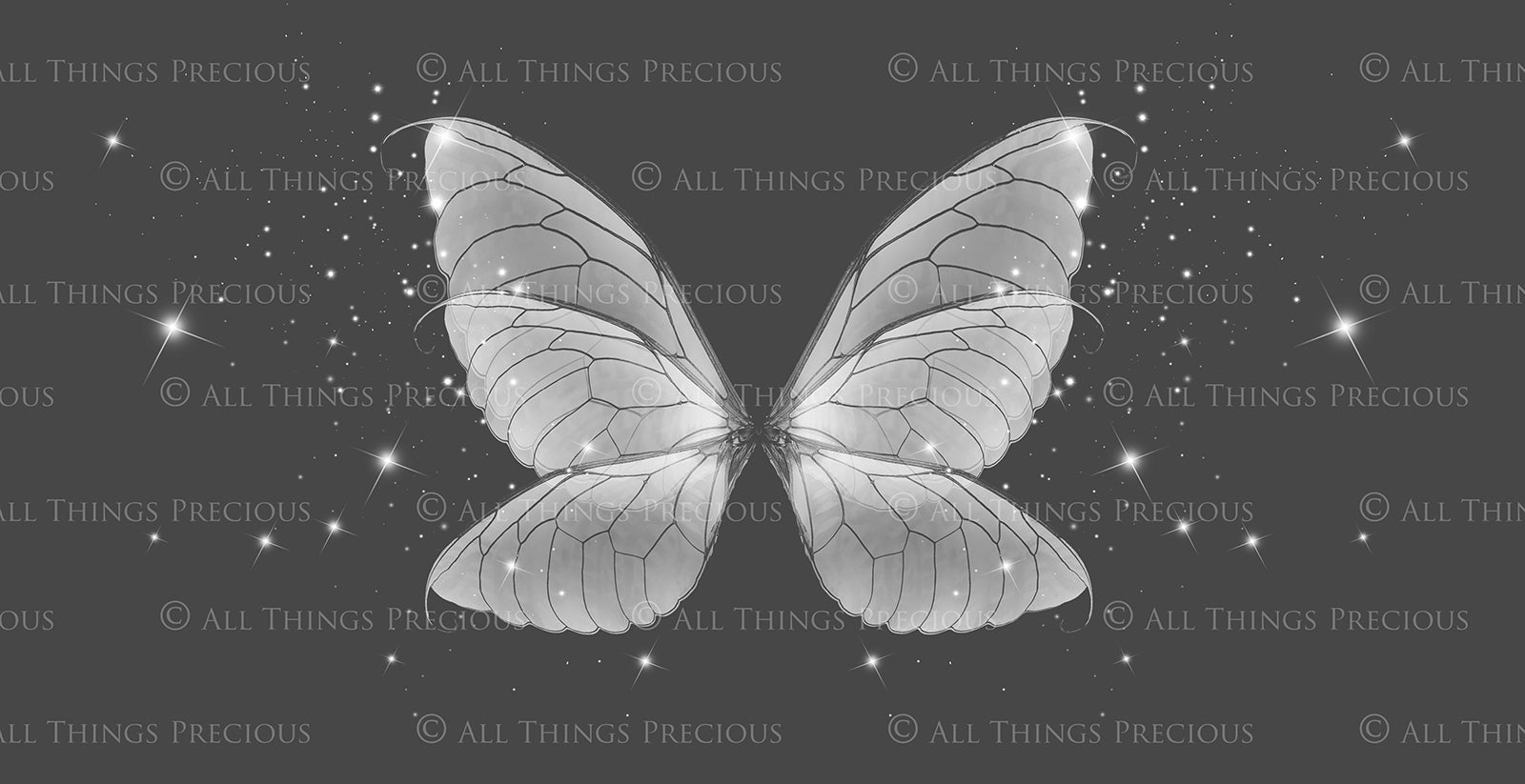 White Sparkling fairy wings, Png overlays for photoshop. High resolution transparent, see through wings. Fairycore, Cosplay, Photographers, Photoshop Edits, Digital overlay for photography. Digital stock and resources. Graphic design. Colourful, Gold, Fantasy Wing Bundle. Assets for Fine Art design. By ATP Textures
