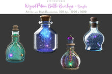 Load image into Gallery viewer, WIZARD POTION BOTTLES - Set 3 - Digital Overlays
