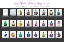 Load image into Gallery viewer, WIZARD POTION BOTTLES - Set 3 - Digital Overlays
