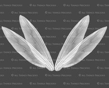 Load image into Gallery viewer, 8 Png WHITE FAIRY WING Overlays Set 7

