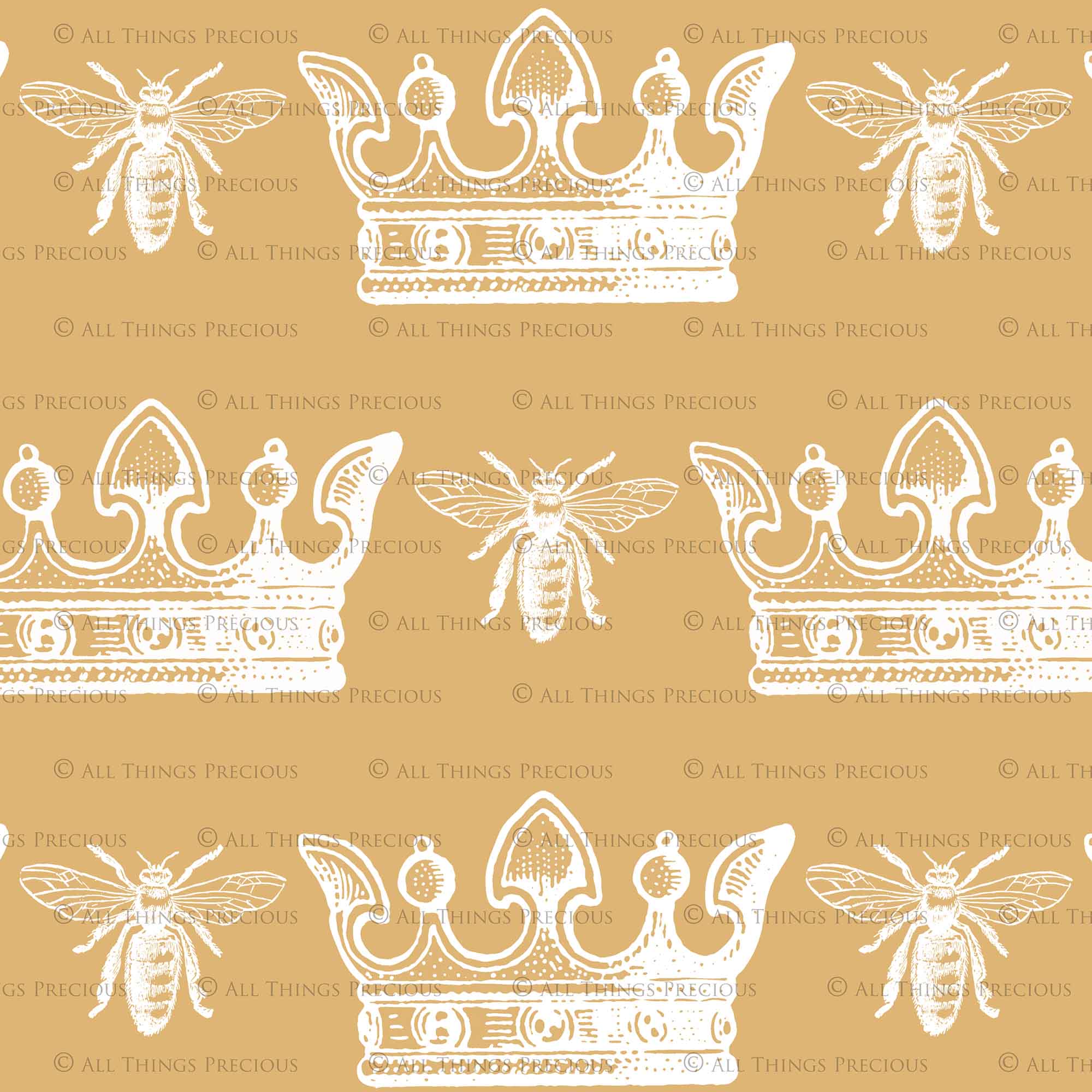 FRENCH BEE Digital Papers - YELLOW
