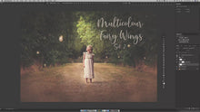 Load and play video in Gallery viewer, 25 Png MULTICOLOURED FAIRY WING Overlays Set 2
