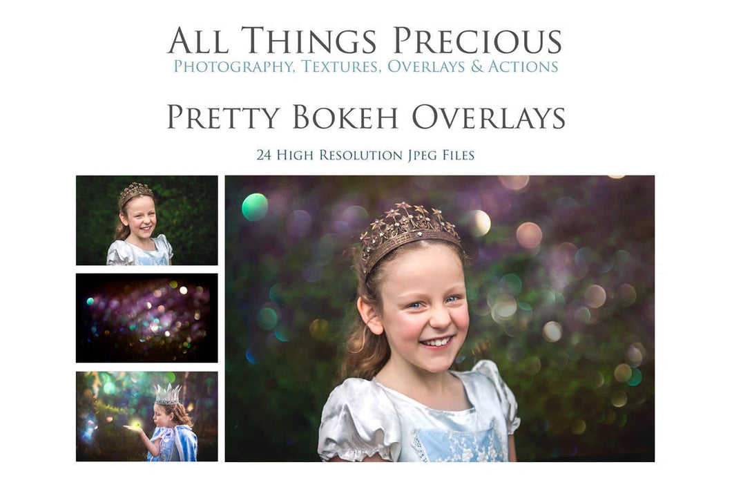 24 PRETTY BOKEH Digital Overlays