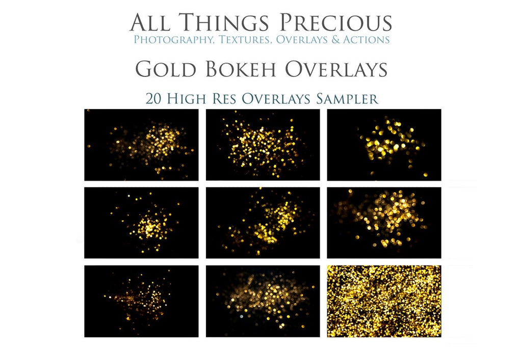 45 Bokeh overlays for photography, digital artists and scrapbooking. High resolution, digital background, Fine art photo overlays by ATP textures.