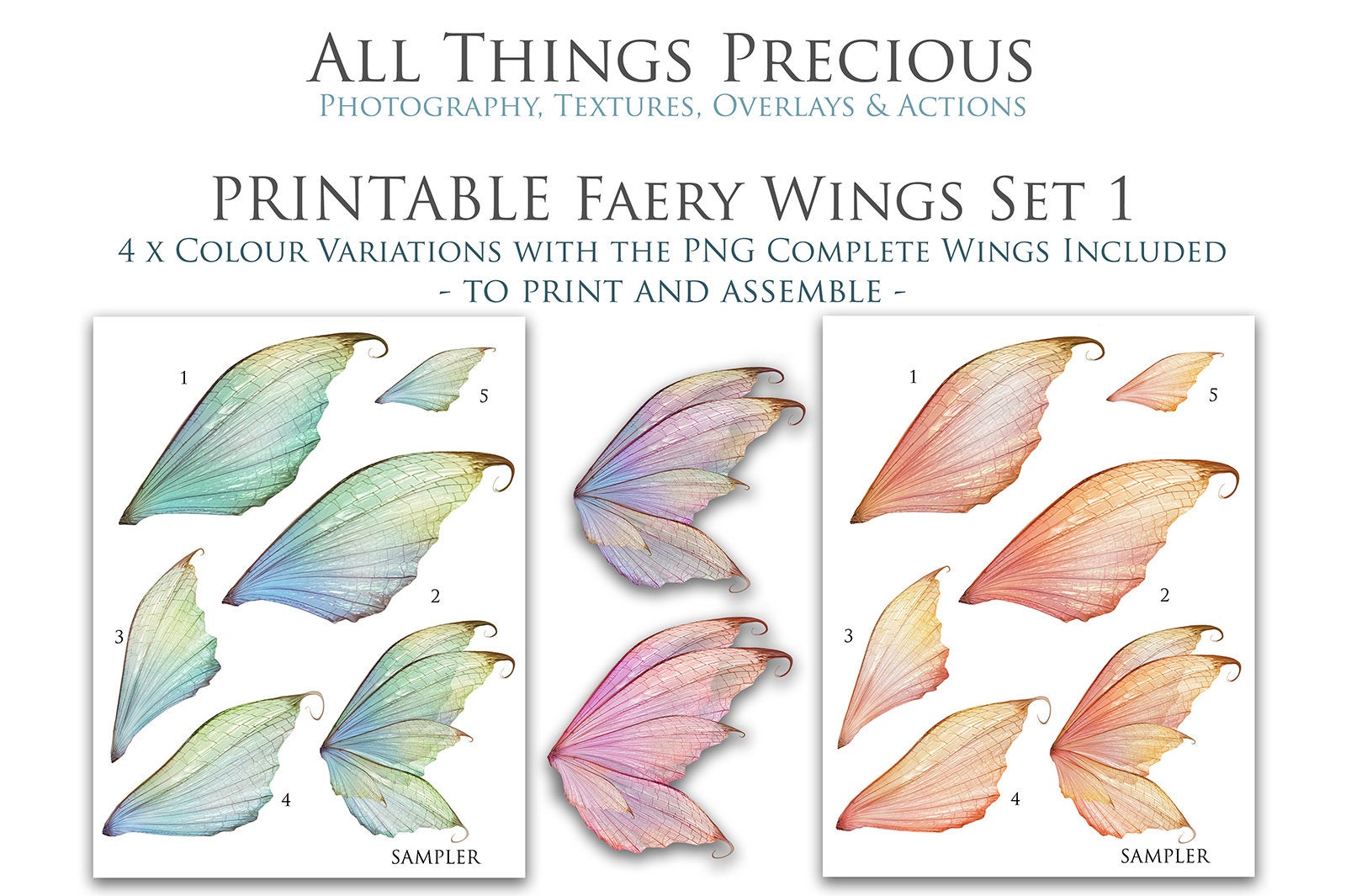 PRINTABLE FAIRY WINGS - Set 1