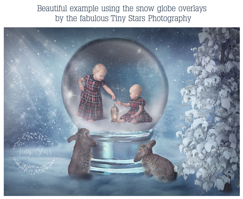 Digital Snow Globe Clipart and Background with snow Overlays and a PSD Template included in the set.The globe is transparent, perfect for you to add your own images and retain the snow globe effect. Photoshop Photography Background. Printable, Editable for Christmas with Santa Window or Glass Globe. ATP Textures